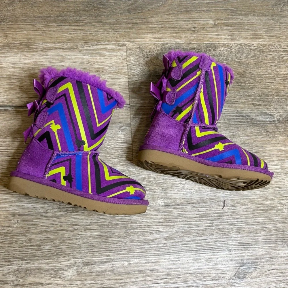 UGG Bailey Bow II Galactic Print Boots Toddler Girls Size 7